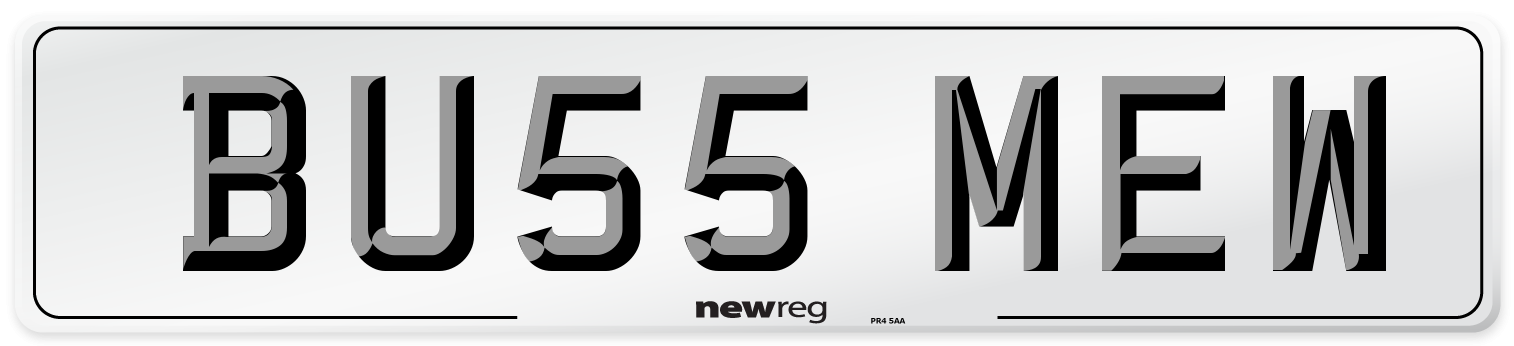 BU55 MEW Number Plate from New Reg